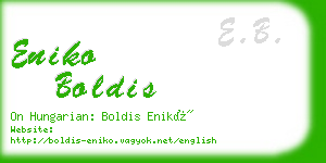 eniko boldis business card